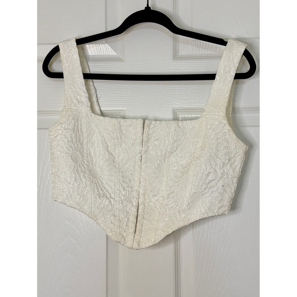 Princess Polly Corset Top Women 8 Excellent Floral Jacquard Bustier Crop